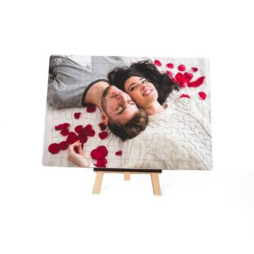 Kişiye Özel Fotoğraf Baskılı A4 Boyut Dekoratif Ahşap Puzzle