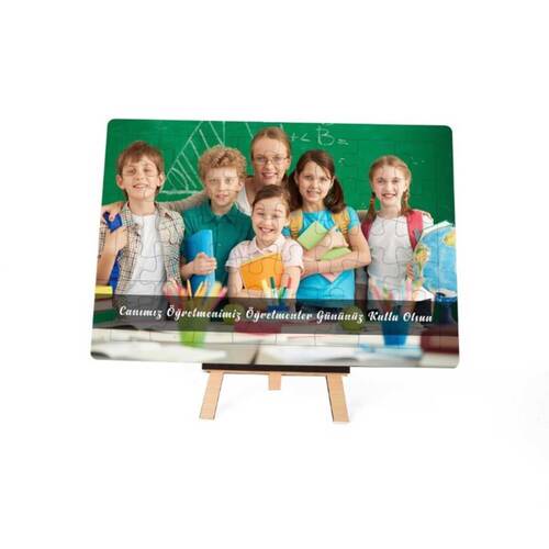 Sınıfça Öğretmenler Günü Hediyesi A4 Ahşap Dekoratif Puzzle