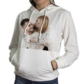 Kişiye Özel Fotoğraf Baskılı Cepli Kapşonlu Sweatshirt