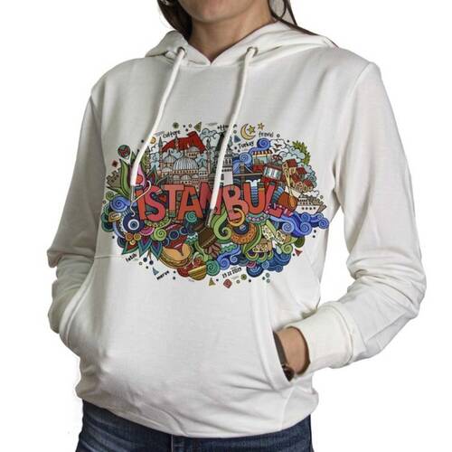 XS Beden Kişiye Özel İsimli Sanat ve İstanbul Tasarımlı Sweatshirt