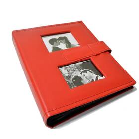 100'Lük 13X18cm Deri Fotoğraf Albümü - Kırmızı