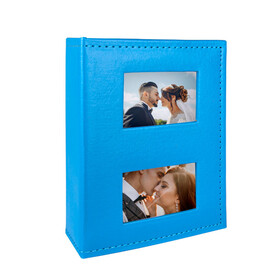 100'Lük 13X18cm Deri Fotoğraf Albümü - Mavi