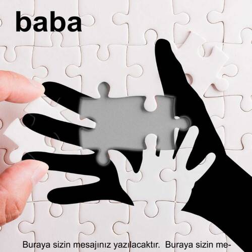 Babaya Hediye Mesajlı A3 Puzzle