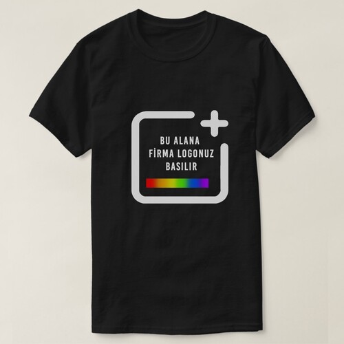 Firmaya Özel Logo Baskılı Siyah Tişört