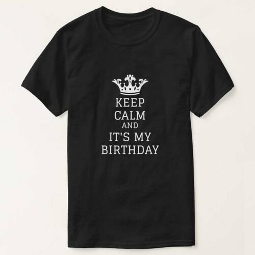 Kişiye Özel Doğum Günü Hediyesi Unisex Siyah Tişört