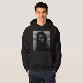 Fotoğraf Baskılı Siyah Sweat Sweatshirt