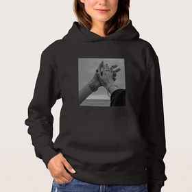 Sevgiliye Hediye Fotoğraf Baskılı - Siyah Sweatshirt