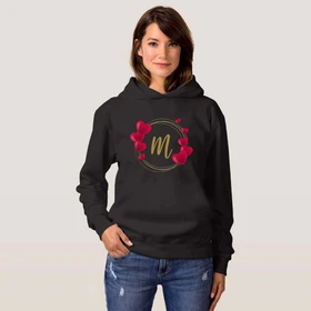 Bayan Sevgiliye Hediye Kişiye Özel Harf Baskılı Sweatshirt