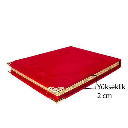 Kişiye Özel İsimli Kırmızı Kadife Plaket - Küçük