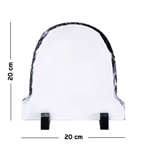 Süblimasyon Oval Doğal Taş - 20X20cm