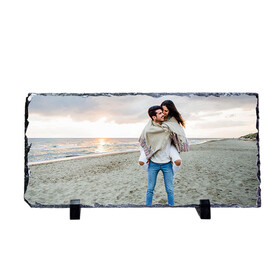 Kişiye Özel Fotoğraflı Dikdörtgen Doğal Taş Çerçeve - 16X30cm