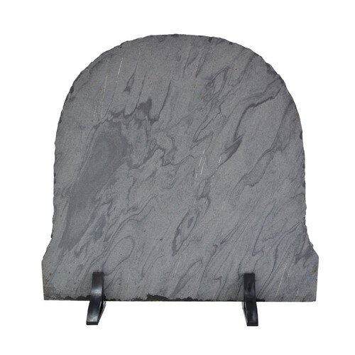 Kişiye Özel Fotoğraflı Oval Doğal Taş Çerçeve - 30X30cm
