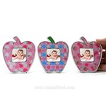 Fotoğraflı Doğum Günü Elma Desen Magnet Çerçeve - Pembe