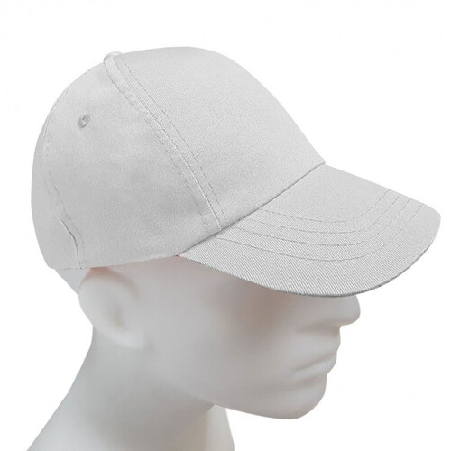 5 Adet Toptan Logo Baskılı Siperli Şapka - Beyaz