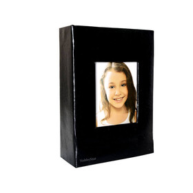 100 Lük 10X15 Pencereli Deri Fotoğraf Albümü - Siyah