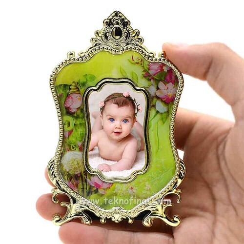 Fotoğraflı Doğum Günü İşlemeli Magnet Çerçeve
