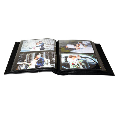 200'Lük 10X15 Deri Fotoğraf Albümü - Kırmızı