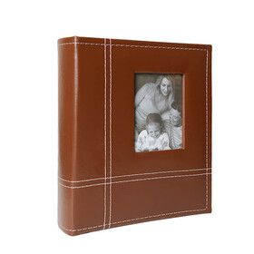 200'Lük 10X15 Deri Fotoğraf Albümü - Kahverengi