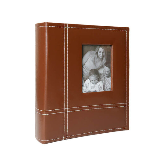 200'Lük 10X15 Deri Fotoğraf Albümü - Kahverengi