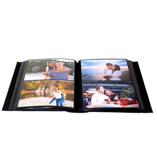 200'Lük 10X15cm Pencereli 1. Sınıf Deri Fotoğraf Albümü - Beyaz