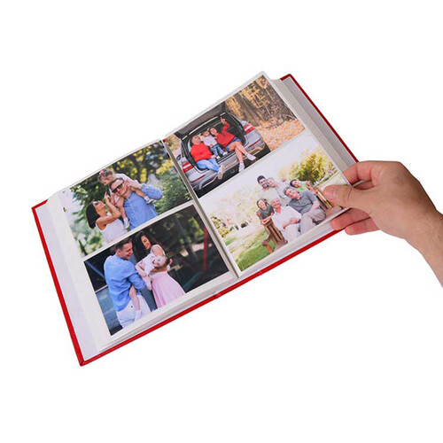 200'Lük 10X15cm Pencereli Deri Fotoğraf Albümü - Siyah