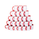 25 Adet Firmalara Özel Logo Baskılı Toptan Kırmızı Kupa Bardak