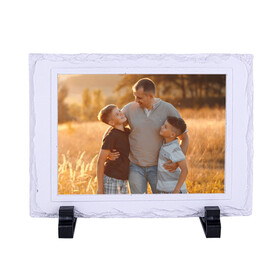 Kişiye Özel Fotoğraflı Beyaz Doğal Taş - 13X18cm