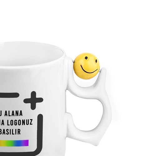 500-999 Adet Adet Firmalara Özel Logo Baskılı Toptan Gülen Yüzlü Kupa Bardak
