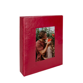 100'Lük Pencereli 15X21 Fotoğraf Albümü - Kırmızı