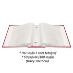 100'Lük 10X15 Renkli Fotoğraf Albümü - Gold