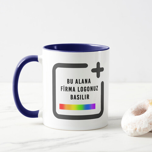 250-499 Adet Adet Firmalara Özel Logo Baskılı Toptan Lacivert Kupa Bardak