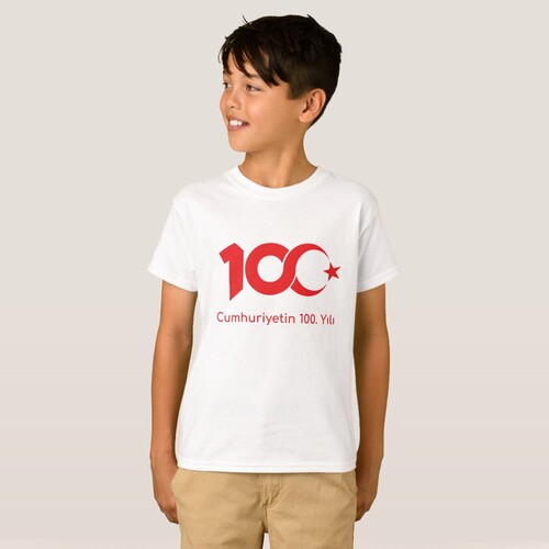 100. Yıl Baskılı Çocuk Tişört