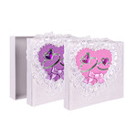 Yapışkanlı Kutulu Dantelli Fotoğraf Albümü - 22x25cm ÇİÇEKLİ ( VARYANT !!! )