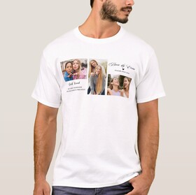 3 Fotoğraflı Best Friend Ve Yazılı Beyaz Tshirt