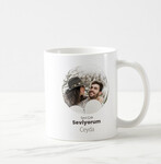 Sevgiliye Özel Fotoğraflı Beyaz Kupa Bardak