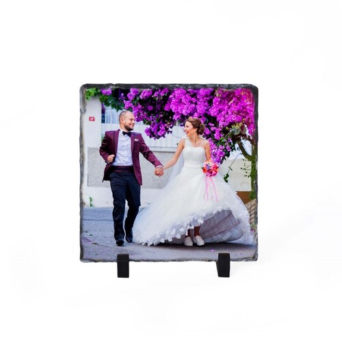 Kişiye Özel Fotoğraflı Taş Çerçeve (20X20)
