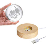 3D Led Işıklı I Love You Kristal Cam Küre Gece Lambası