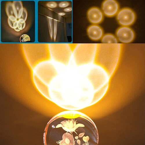 3D Led Işıklı I Love You Kristal Cam Küre Gece Lambası