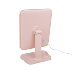 Led Işıklı Katlanabilir Şarjlı Makyaj Aynası - Pembe