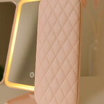 Led Işıklı Katlanabilir Şarjlı Makyaj Aynası - Pembe