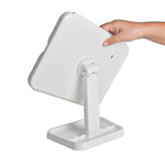 Led Işıklı Katlanabilir Şarjlı Makyaj Aynası - Beyaz