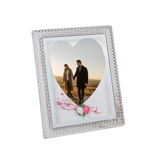 Kalpli Led Işıklı Kristal Fotoğraf Çerçeve