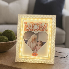 Led Işıklı Mom Kristal Fotoğraf Çerçevesi