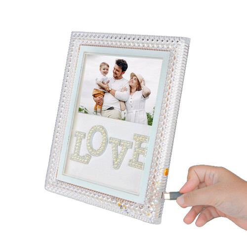 İnci Taşlı Love Kristal Fotoğraf Çerçeve
