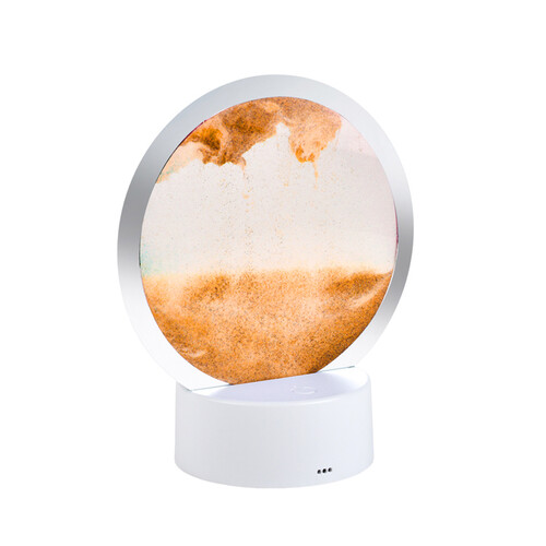 Işıklı Dekoratif Sulu Yuvarlak Kum Saati