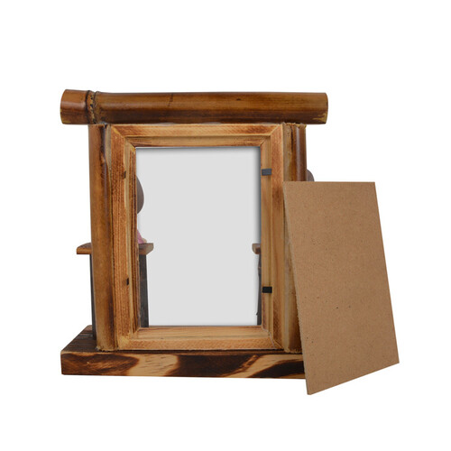 Bambu Kız Ve Erkek Biblo Fotoğraf Çerçevesi