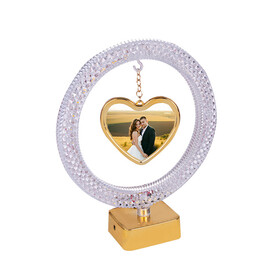 Led Işıklı Kristal Aşk Çemberi Fotoğraf Çerçevesi