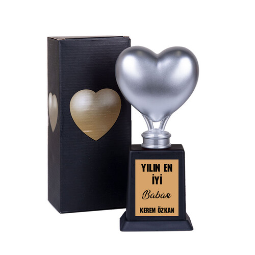Kişiye Özel İsimli Kalpli Ödül Kupası