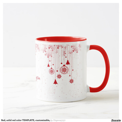 İsme Özel Kırmızı Yılbaşı Kupası