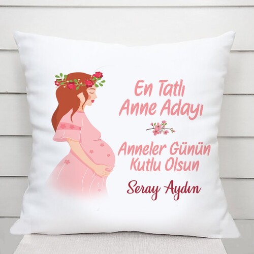 Anne Adayı İsimli Kare Yastık